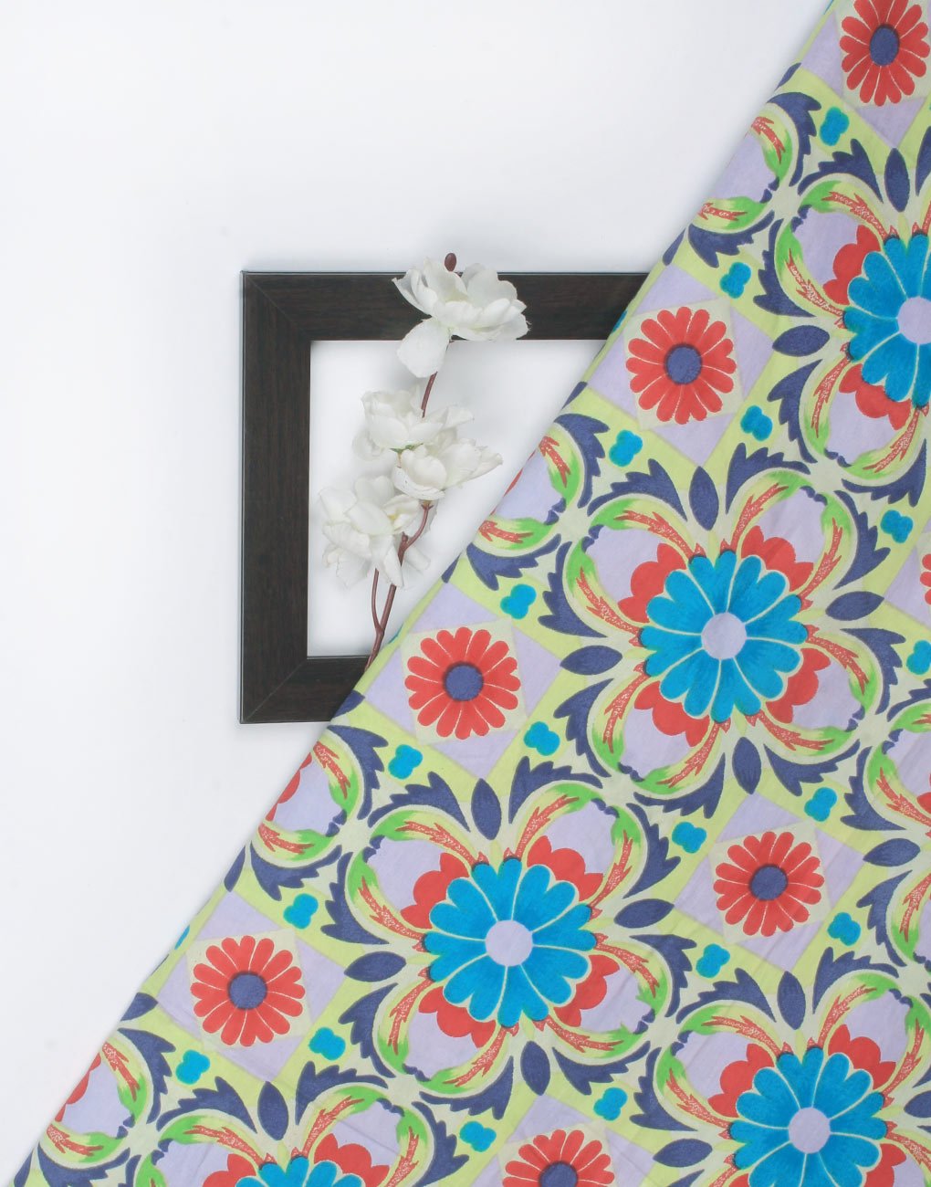Multicolor Floral print on Cotton Poplin fabric for Bedsheets - Charu ...